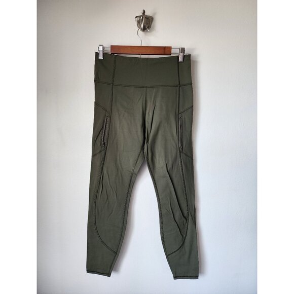 Athleta Pants - Athleta Rainier green high rise high compression legging M